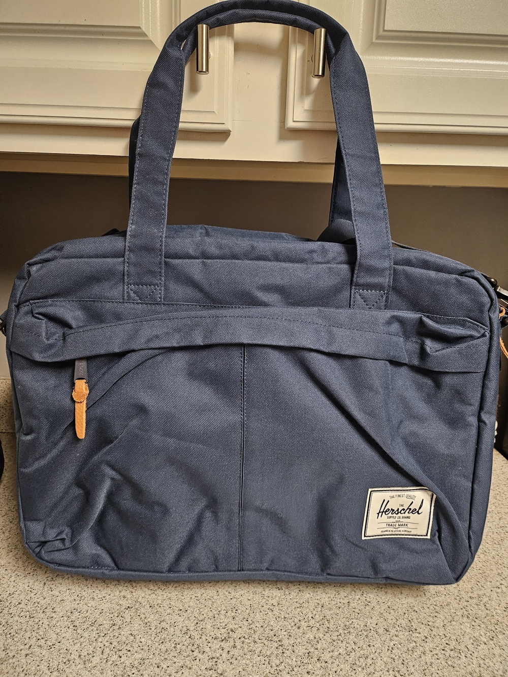 Herschel navy travel briefcase tote